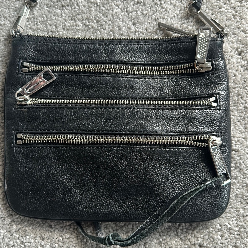 Black Rebecca Minkoff crossbody leather bag